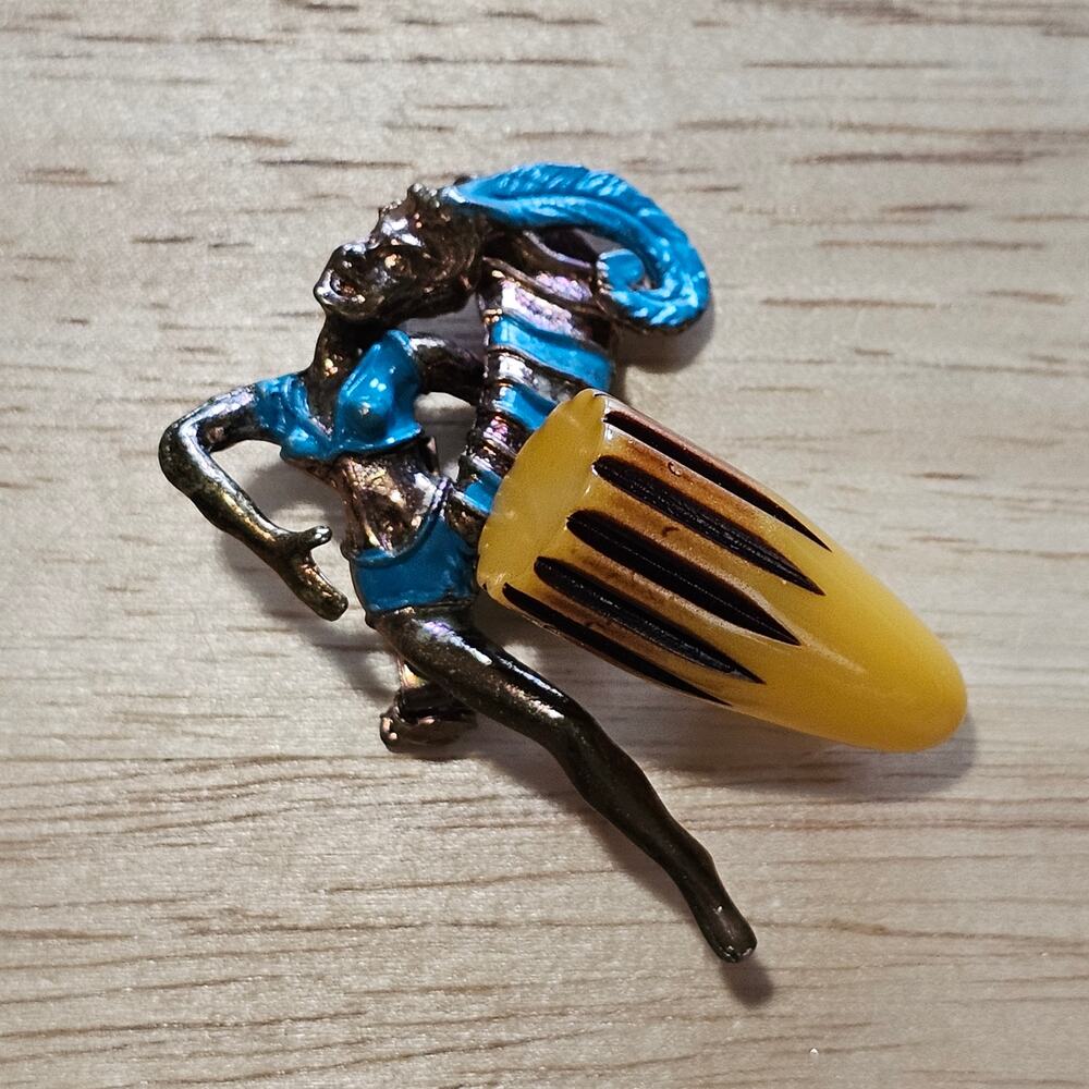 Vintage Charles F. Worth Dancing Woman with Drum Figural Brooch